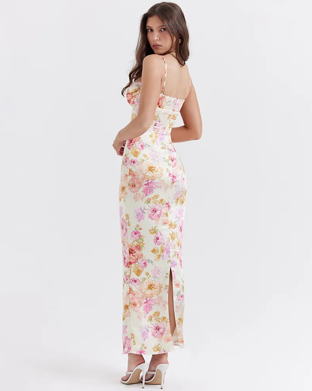 Floral Bodycon Maxi Dress