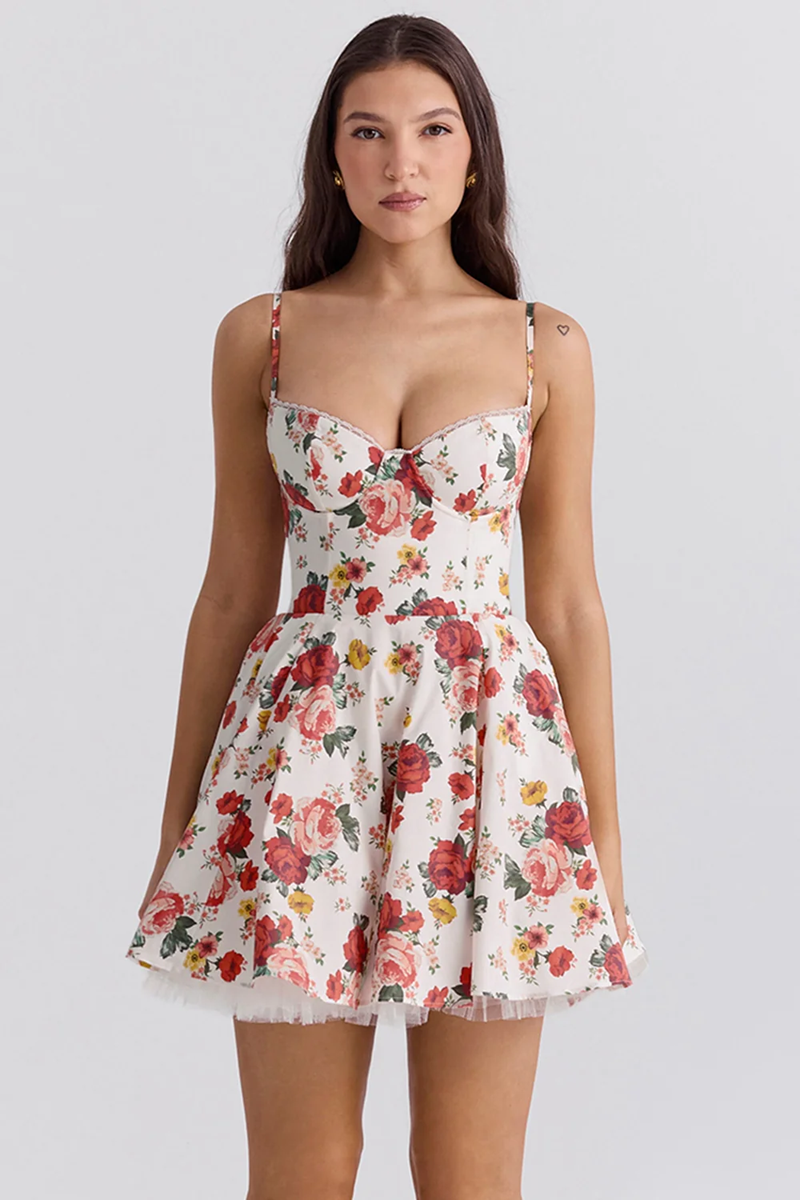 Floral A-Line Mini Dress