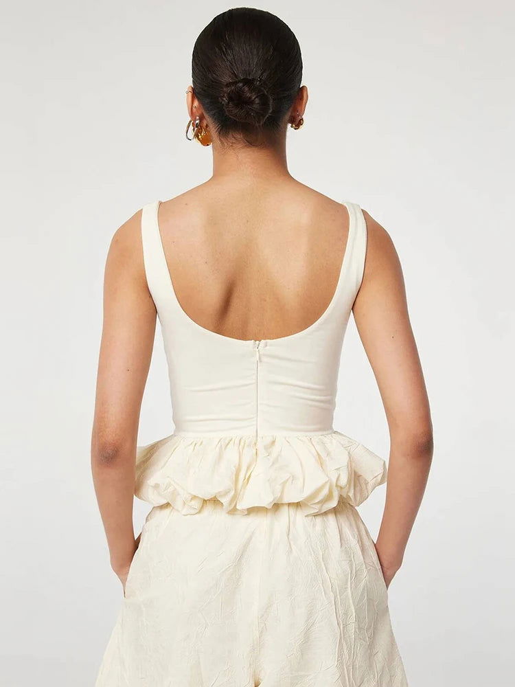 Backless Ruched Tank Top