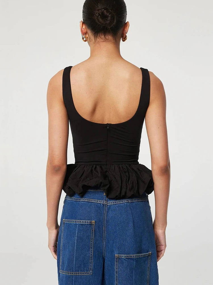 Backless Ruched Tank Top