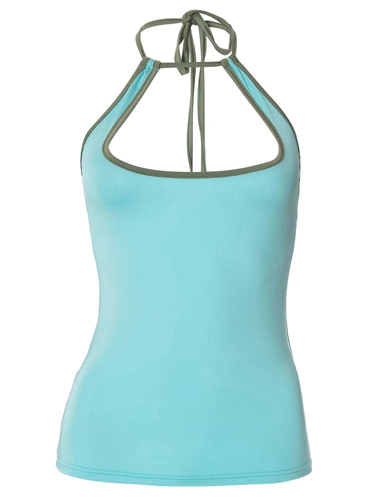 Backless Sleeveless Halter Top