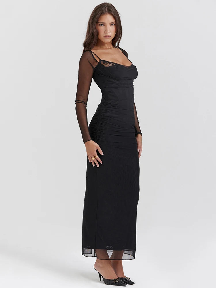 Black Bodycon Maxi Dress