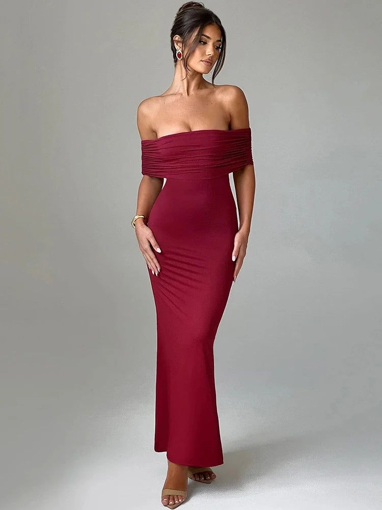 Strapless Backless Bodycon Maxi Dress