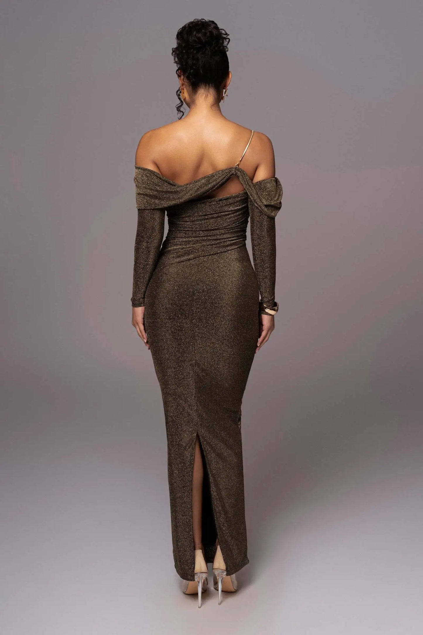 One Shoulder Backless Bodycon Long Dress