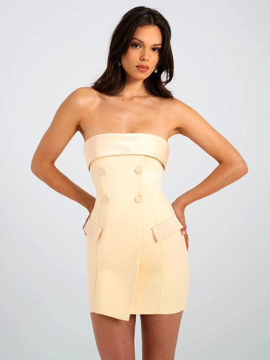 Off Shoulder Backless Mini Dress