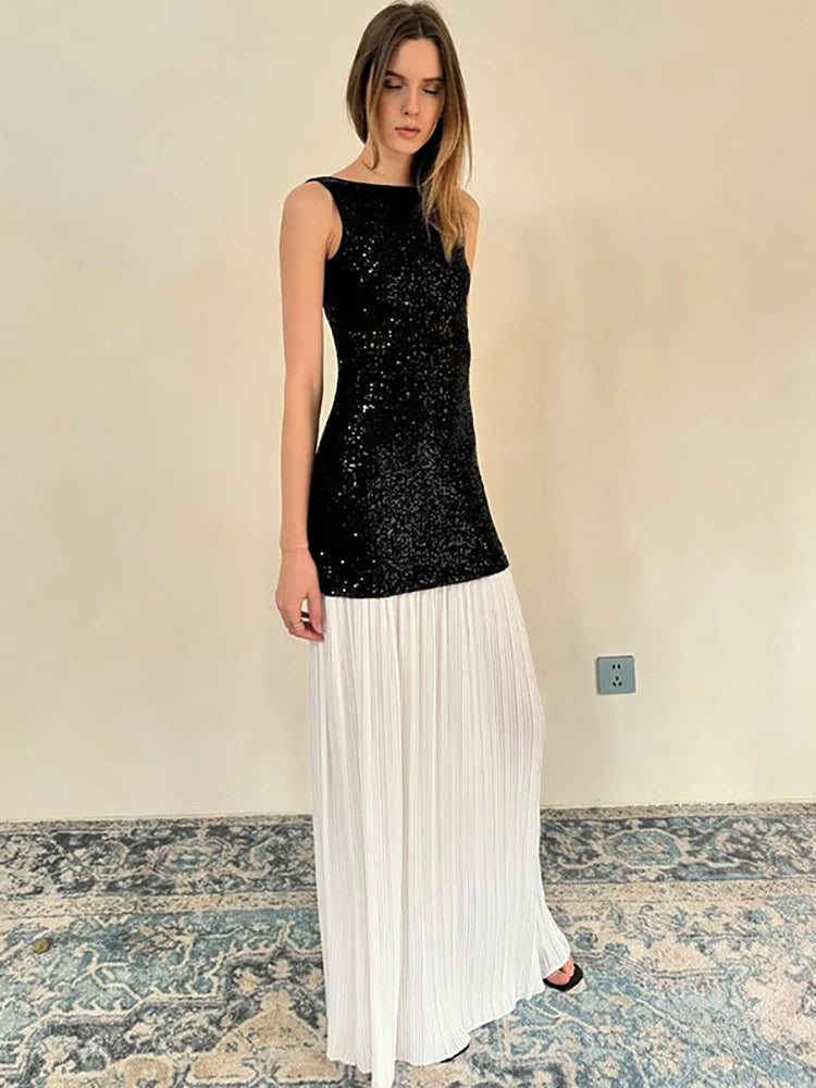 Glitter Sequins Shiny Maxi Dress