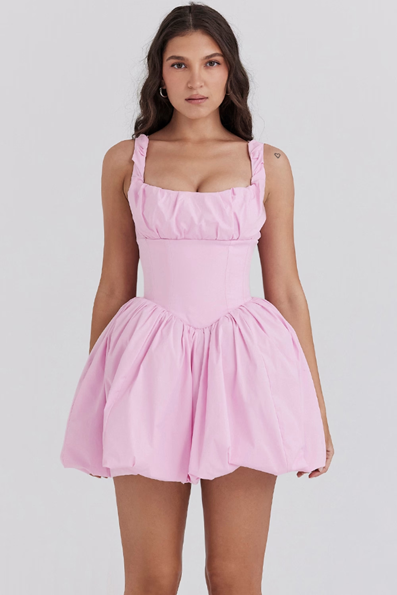 A-Line Tulle Mini Dress