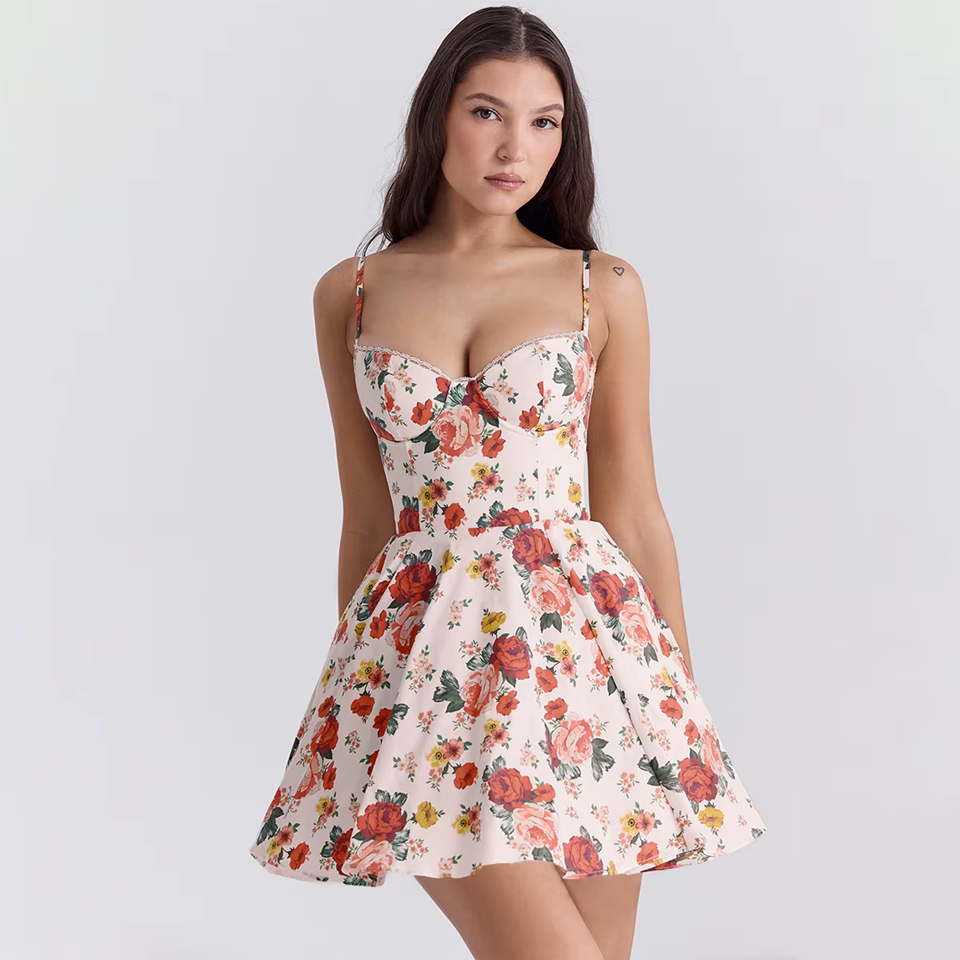 Floral A-Line Mini Dress