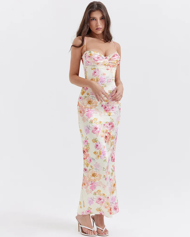 Floral Bodycon Maxi Dress