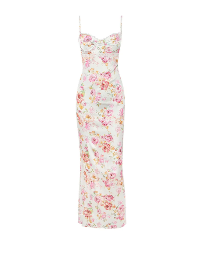 Floral Bodycon Maxi Dress