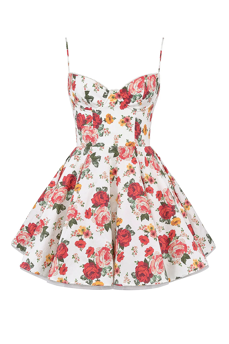 Floral A-Line Mini Dress