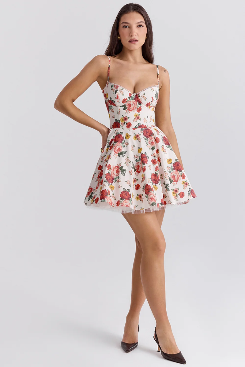 Floral A-Line Mini Dress